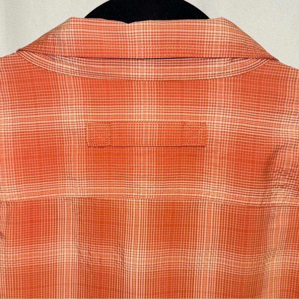 Duluth Trading Shirt Orange Plaid Long Sleeve Button Up UNTUCKED Mens 3XL - Picture 10 of 12